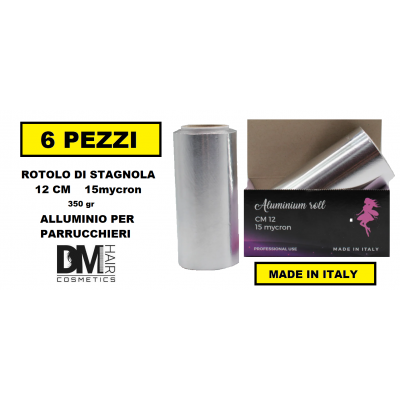 -6 PEZZI STAGNOLA Alluminio in Rotolo 12cm 350gr 15mycron MADE IN ITALY-30,50 €