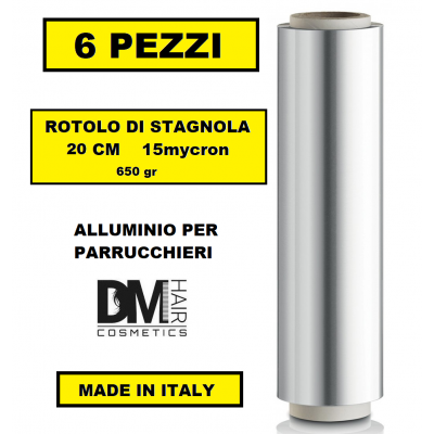 -6 PEZZI STAGNOLA Alluminio in Rotolo 20cm 650gr 15mycron MADE IN ITALY-47,50 €