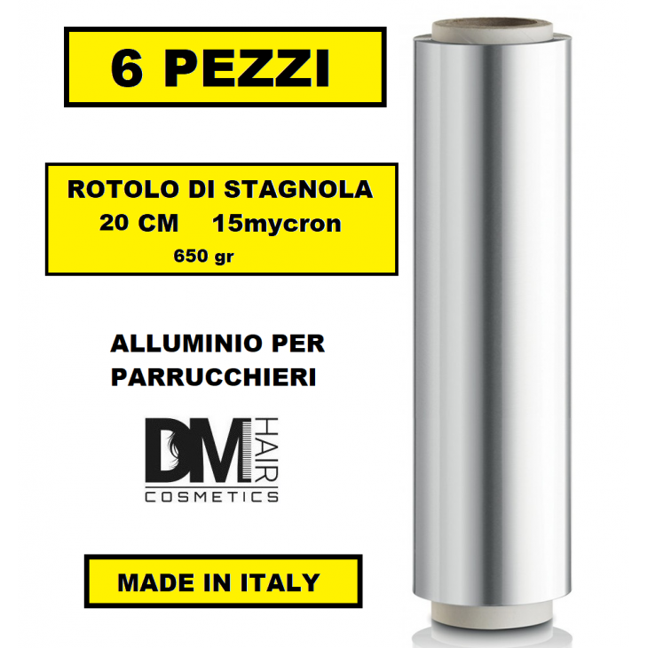 -6 PEZZI STAGNOLA Alluminio in Rotolo 20cm 650gr 15mycron MADE IN ITALY-47,50 €