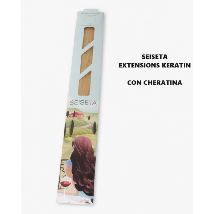 -SEISETA Hair Extensions Keratin Con Cheratina Capelli Veri-50,99 €