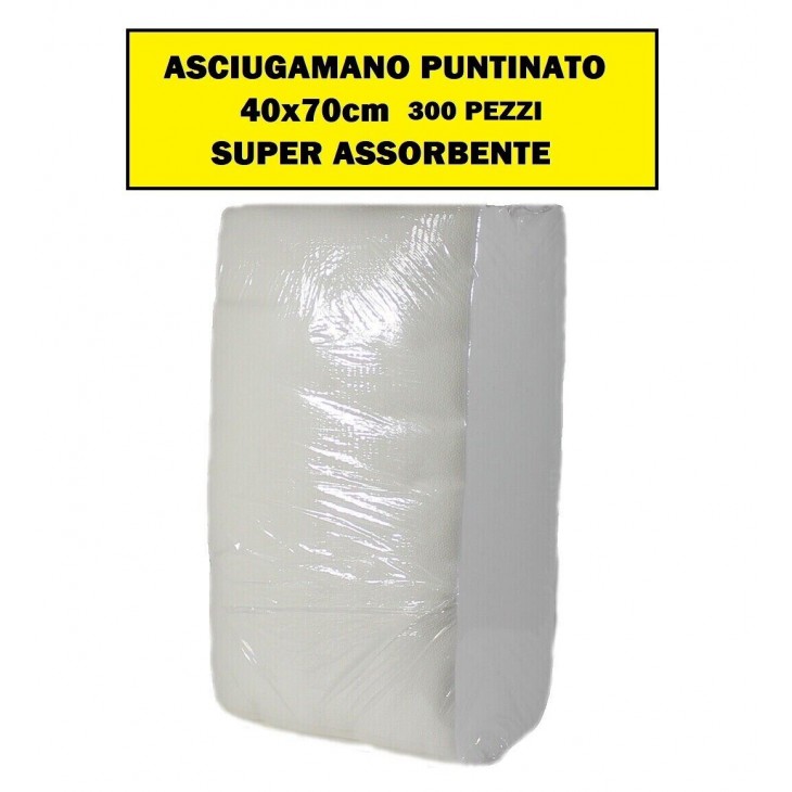 -300pz ASCIUGAMANI in Carta Puntinata 40x70cm Super Assorbenti Per Parrucchieri-42,99 €