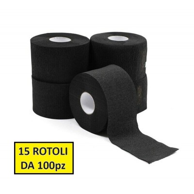 Giubra-GIUBRA Carta Collo Adesiva NERA Monouso Alta Qualità 15 Rotoli-34,50 €