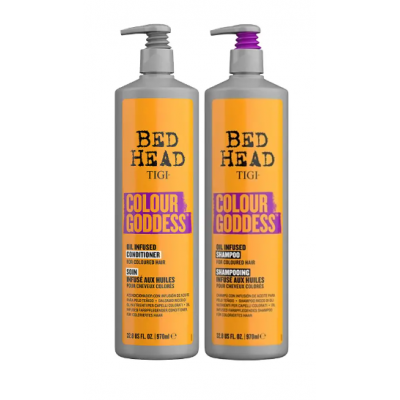 TIGI comestics-TIGI Colour Goddess Oil Infused Shampoo + Conditioner 970ml Per Capelli Colorati-36,99 €