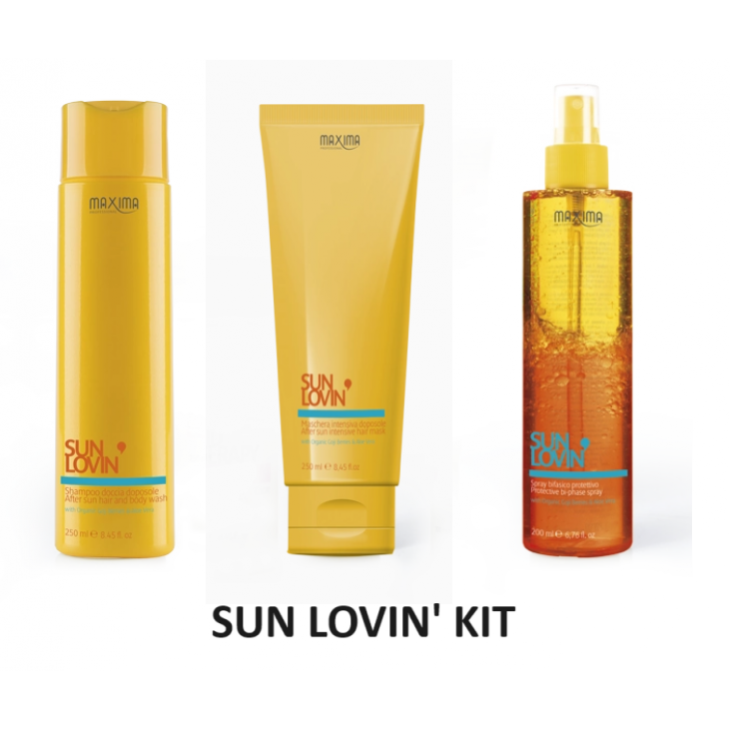 Maxima Professional-MAXIMA SUN LOVIN' KIT Shampoo 250ml + Maschera 250ml+ Spray Bifasico Protettivo 200ml-49,99 €