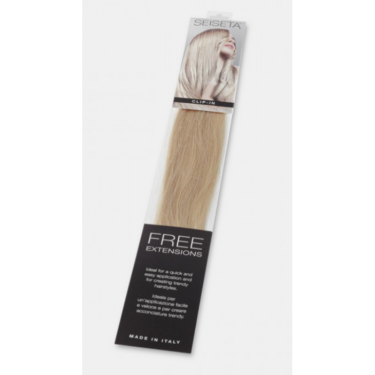 -SEISETA Free Clip - In Hair Extensions Con Clip Capelli Veri 50/55cm-33,90 €