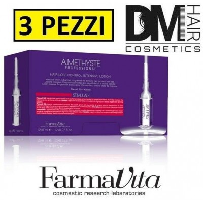 FarmaVita-3 pezzi Farmavita stimulate hair loss control intensive 12x8ml fiale anticaduta-63,99 €