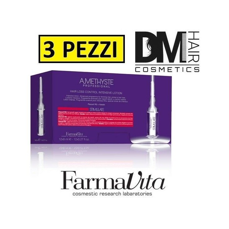 FarmaVita-3 pezzi Farmavita stimulate hair loss control intensive 12x8ml fiale anticaduta-74,99 €