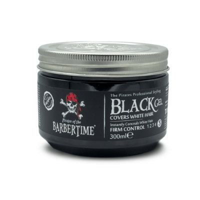 -BARBERTIME Black Gel Copertura Capelli Bianchi Tenuta Media300ml-18,00 €