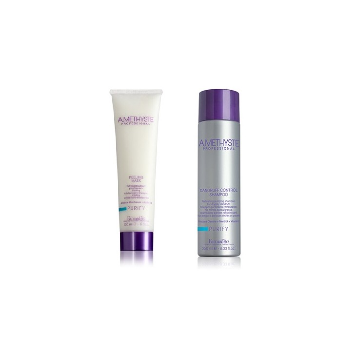 FarmaVita-Farmavita Amethyste Kit Purify Peeling scrub 150ml + Shampoo 250 antiforfora-22,50 €