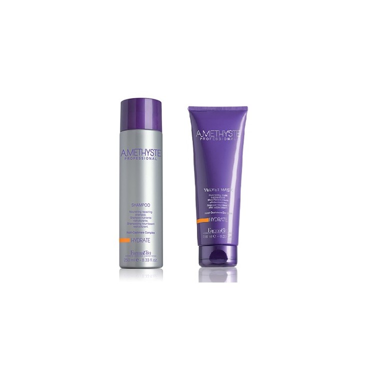 FarmaVita-Farmavita Amethyste Hydrate Shampoo 250ml + Mask 250ml Maschera nutriente-22,50 €