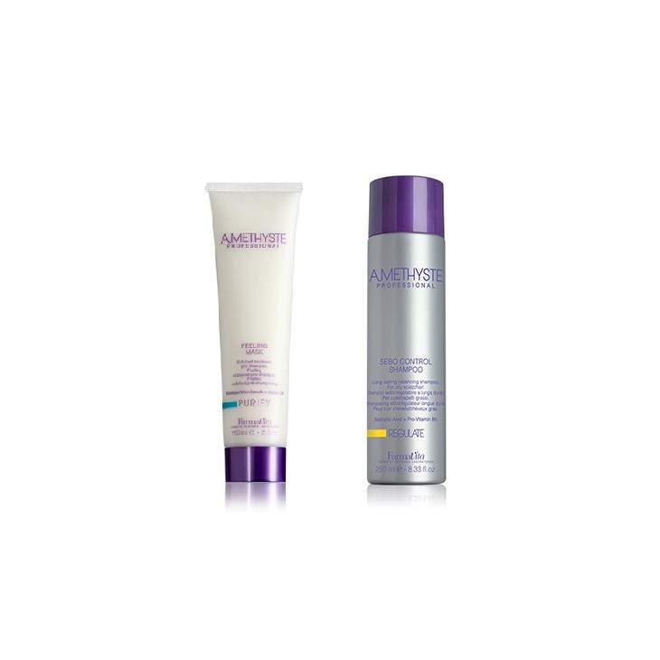 FarmaVita-Farmavita Amethyste Regulate Peeling scrub 150ml + Shampoo 250ml KIT-22,50 €