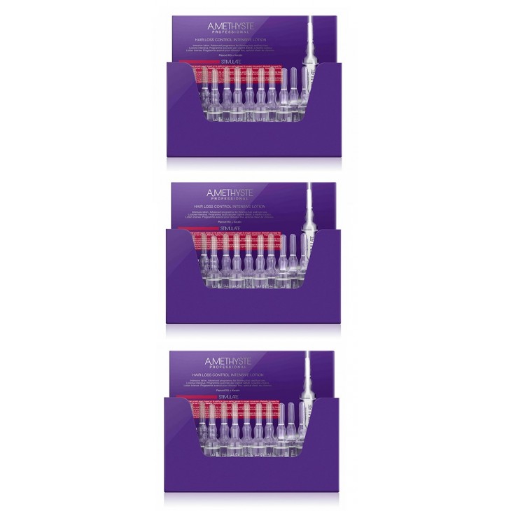 FarmaVita-3 Pezzi Farmavita Amethyste Stimulate Hair Loss Control Intensive 12x8ml Fiale Anticaduta-74,99 €