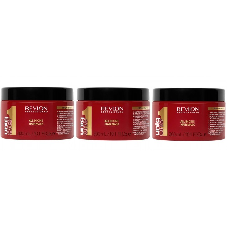 Revlon-3 Pezzi Revlon Uniq One uniqone rosso 150ml Superior Hair Mask 300ml maschera-47,99 €