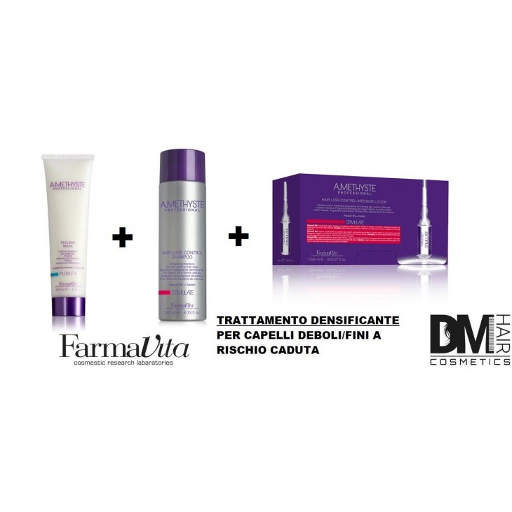 FarmaVita-Farmavita amethyste kit stimulate densificante peeling scrub + shampoo + fiale-40,99 €