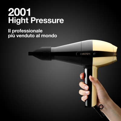 Elchim-ELCHIM Phon 2100 High Pressure 2000w Nero Oro Asciugacapelli Limited Edition-64,99 €