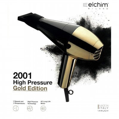 Elchim-ELCHIM Phon 2100 High Pressure 2000w Nero Oro Asciugacapelli Limited Edition-64,99 €