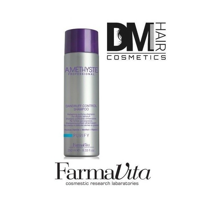 FarmaVita-Farmavita amethyste purify dandruff control shampoo 250ml per forfora purificante-13,80 €