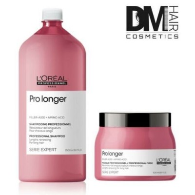 -L'OREAL NEW SERIE EXPERT KIT PRO LONGER SHAMPOO 1500ml + MASCHERA MASK 500ml-52,99 €